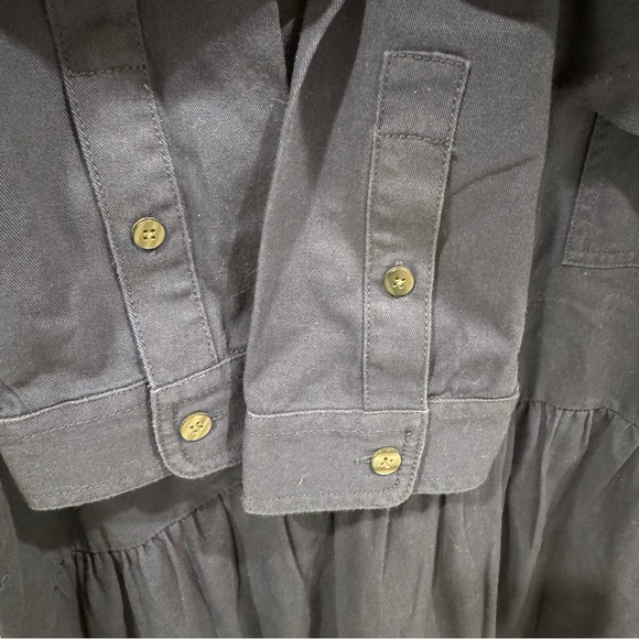 Draper James Utility Shirt Dress Washed Twill Nassau Navy XL NWT $150 Pockets - Picture 4 of 7